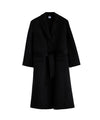 Cappotto lungo Donna in lana nera
