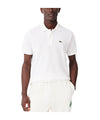 Polo Uomo, in puro cotone bianco, con coccodrillo logo applicato