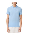 Polo Uomo celeste, in cotone elasticizzato, a maniche corte