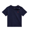 T-shirt Neonato girocollo in jersey di cotone Navy