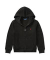 Felpa Bambino con zip e cappuccio Nero