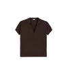T-shirt Marrone da donna con profondo scollo a V