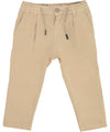 Pantaloni Beige da neonato con vita elasticizzata