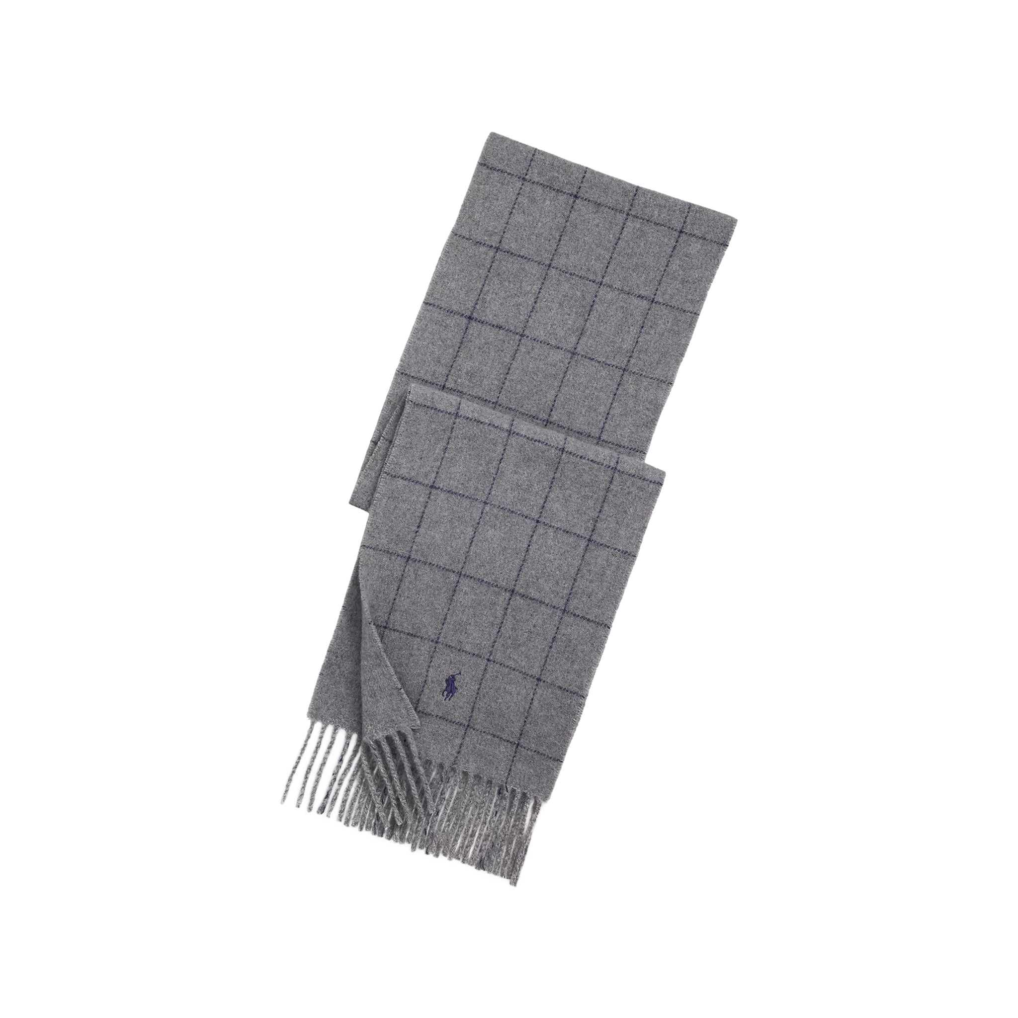 Men's Grey Tartan Scarf Polo Ralph Lauren Old England