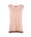 Top Donna Rosa in lurex senza maniche