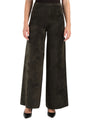 Pantalone Donna in velluto Marrone, a vita alta