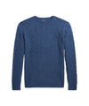 Maglia Uomo in lana e cashmere a trecce Blu