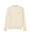Maglione a trecce girocollo