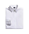 Camicia con maniche lunghe, colletto italiano e chiusura nascosta