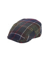 Cappello Uomo in tessuto tartan, modello coppola, con logo sul retro