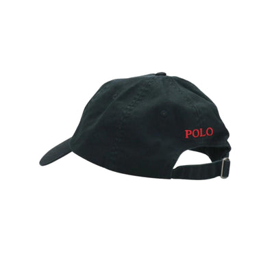 Retro cappello con scritta Polo ricamato in contrasto e fibbia a cursore regolabile