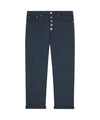 Pantaloni Donna Koons loose Navy con bottoni gioiello