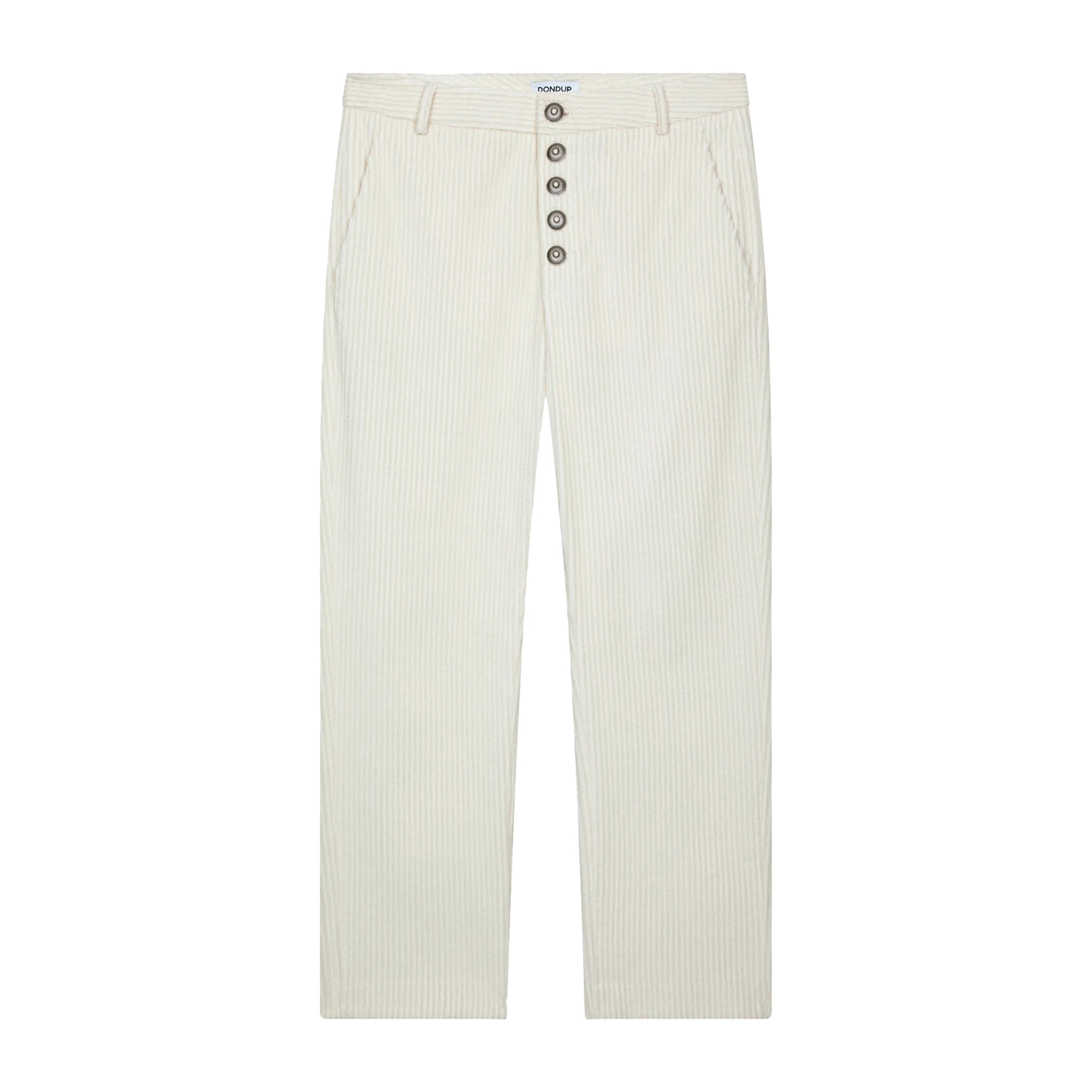 Pantalone Donna Bianco in velluto Dondup Old England