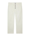 Women's White Velvet Trousers