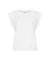 T-shirt Donna bianca, a girocollo, con maniche corte