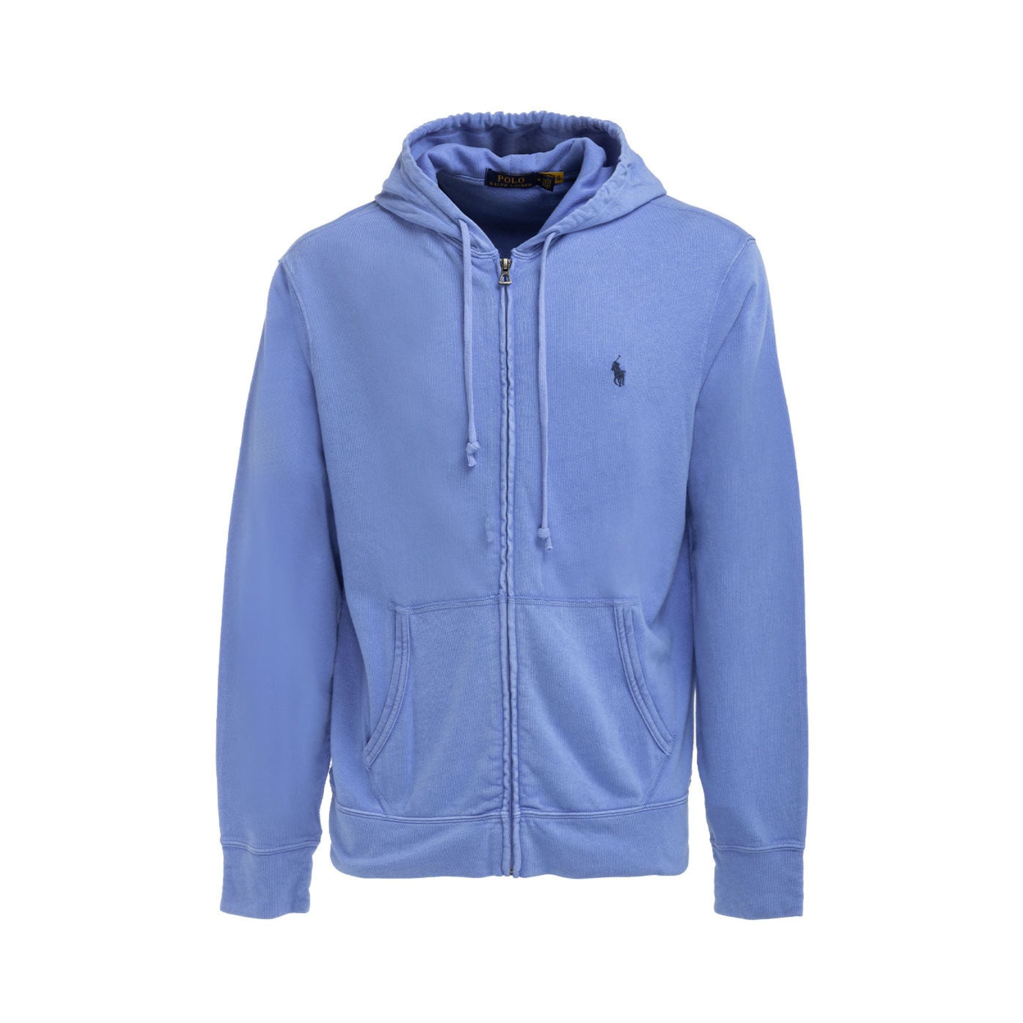 Light blue men's sweatshirt with zip - Main Image