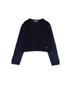 Pullover con maniche soft e trecce