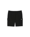 Bermuda Uomo nero in felpa, con coulisse e logo iconico applicato