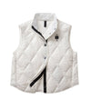 Gilet Donna Trapuntato modello Addison a Rombi bianco