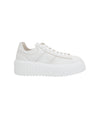 Sneakers Donna H-Stripes Bianco con logo traforato