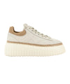 Sneakers Donna H-Stripes con inserto in paglia