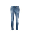 Jeans Donna con chiusura a zip e bottone