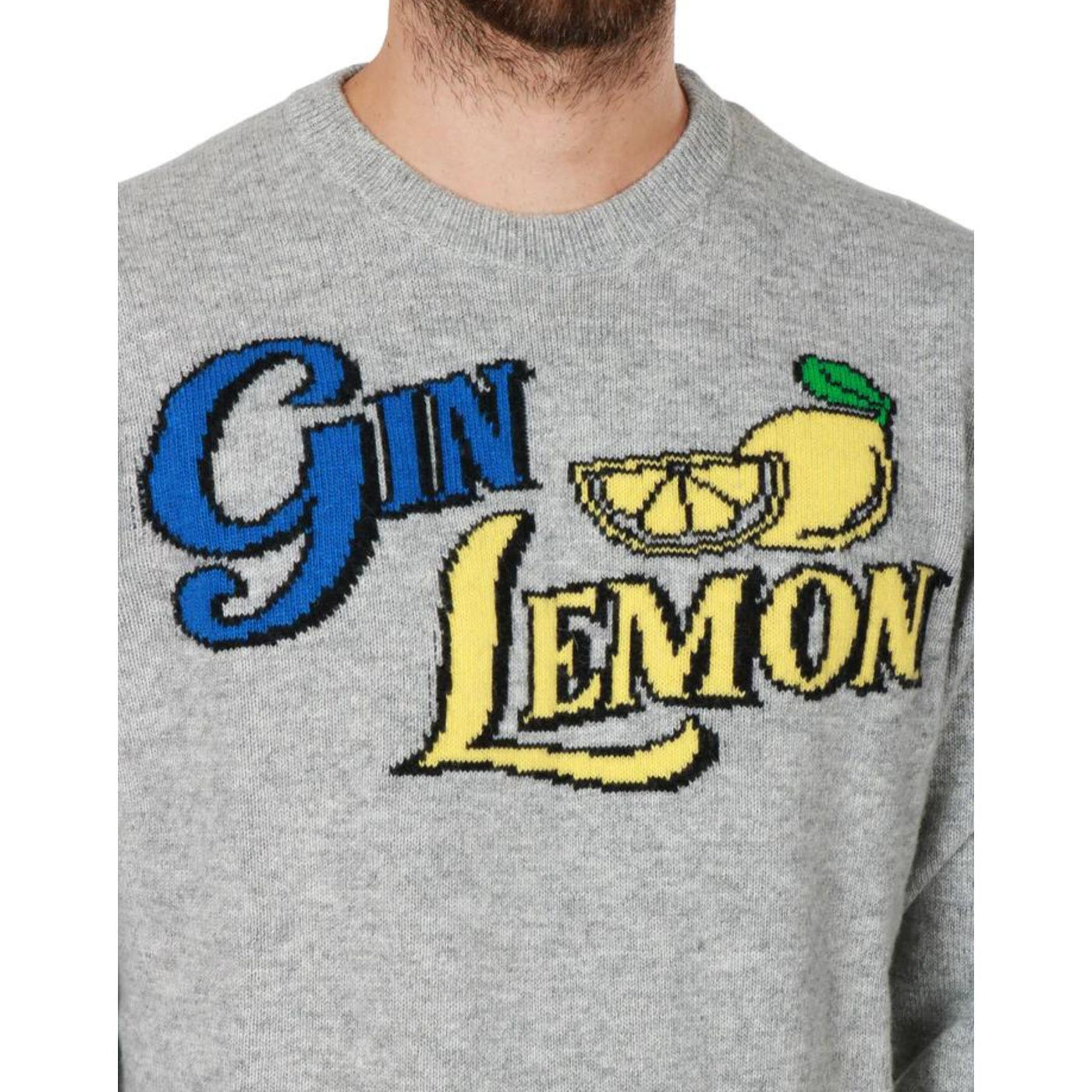 Immagine frontale dettaglio ravvicinato scritta "Gin Lemon"