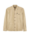 Camicia Uomo Over fit in Canvas Beige