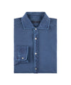 Camicia Uomo in Jersey di Cotone Blu