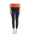 Pantalone in cotone stretch con chiusura con zip e gancio