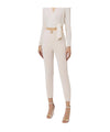 Pantalone Donna dritto con logo metallico frontale metallico