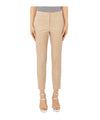 Pantalone Donna a tinta in misto cotone con tasche a filo