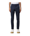 Pantalone Uomo in cotone tinta unita con logo posteriore