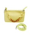 Pochette Donna con catena in resina e tracolla rimovibile