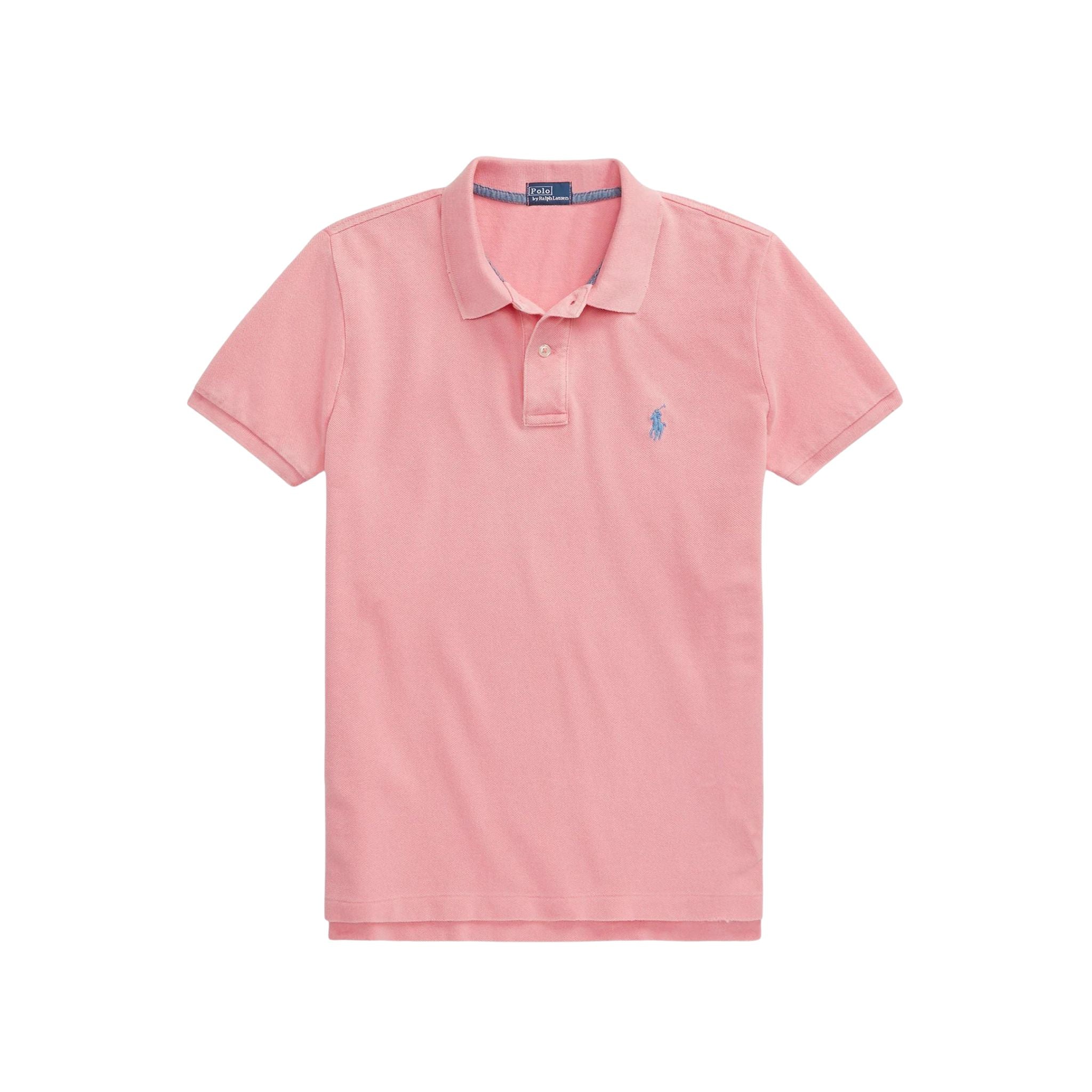 Pink regular women's polo shirt1