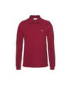 Men's polo shirt with solid color logo