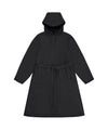 Impermeabile Donna trapezoidale con cinta Nero