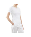 T-Shirt Donna con strass sul girocollo