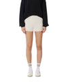 Shorts Donna in crêpe con piping a contrasto modella frontale