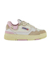 Sneakers con lacci e punta scamosciata