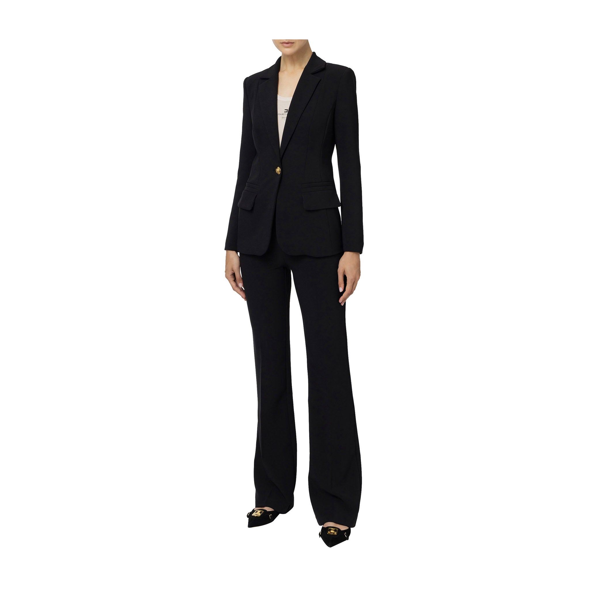 セットアップ ELISABETTA FRANCHI Women Suit Set TP00346E2 110 Black Women's Slim Fit Black Suit - Elisabetta Franchi | Old England