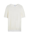 T-shirt Uomo in maglia di cotone con bordi a costine