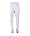 Pantalone Uomo Bianco, con zip nascosta e clip