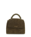 Orciani Borsa a Mano Suede Verde Bosco Donna