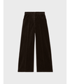 Pantaloni in velluto liscio tinto capo