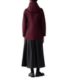 Cappotto in panno di lana con cappuccio