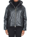 Women's NAOMI leather jacket with hood