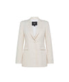 Giacca donna in crespato dal design sfiancato