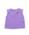 top da bambina con spilla dorata