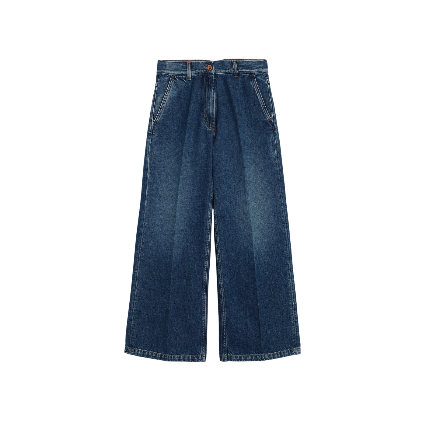 Pantaloni Donna wide leg in denim
